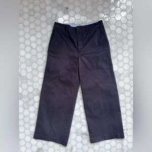 Boden Navy Cotton Straight Leg Pants Size UK 10 US 6 Classic Work Trousers